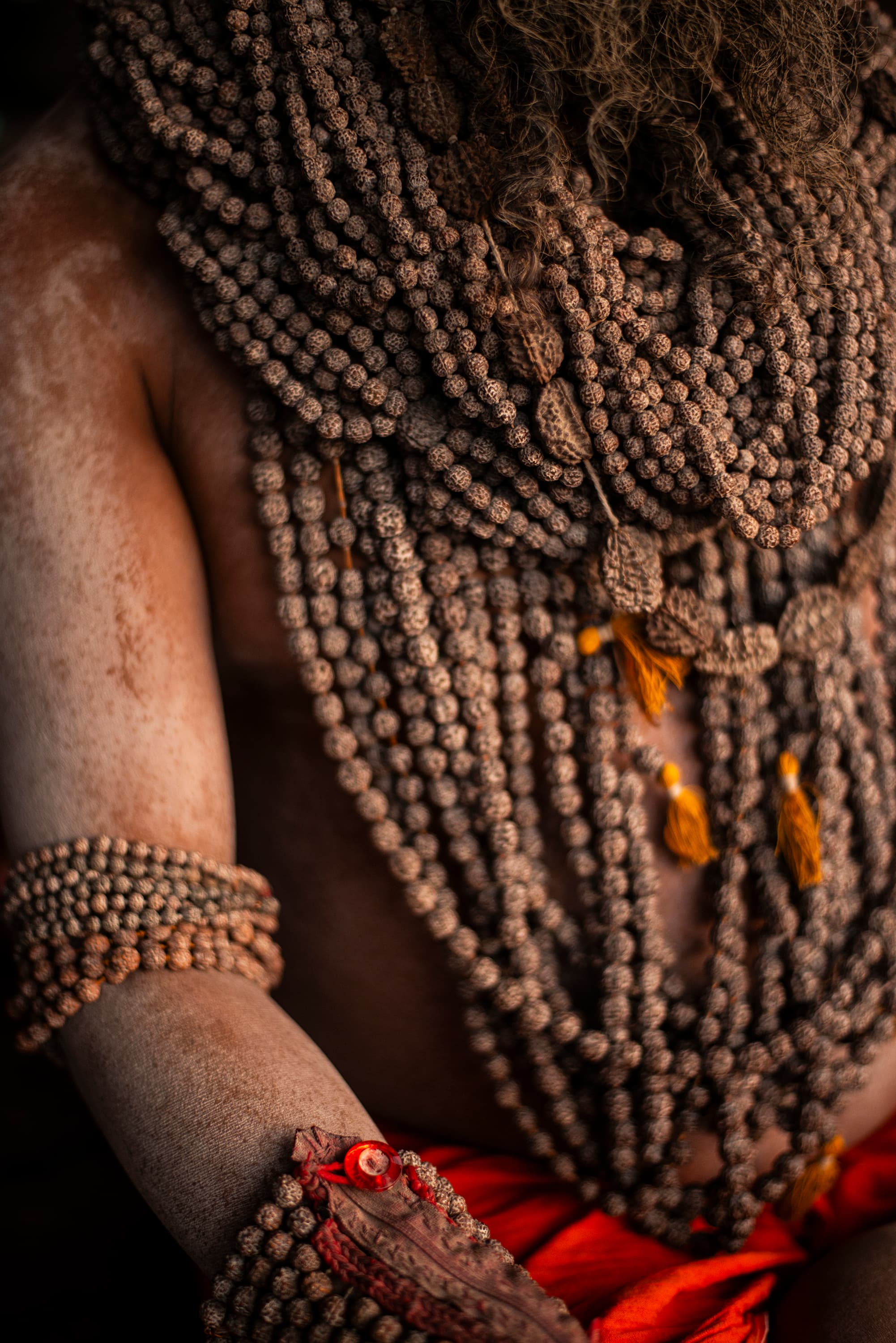 Rudraksha beads and ritual adornments